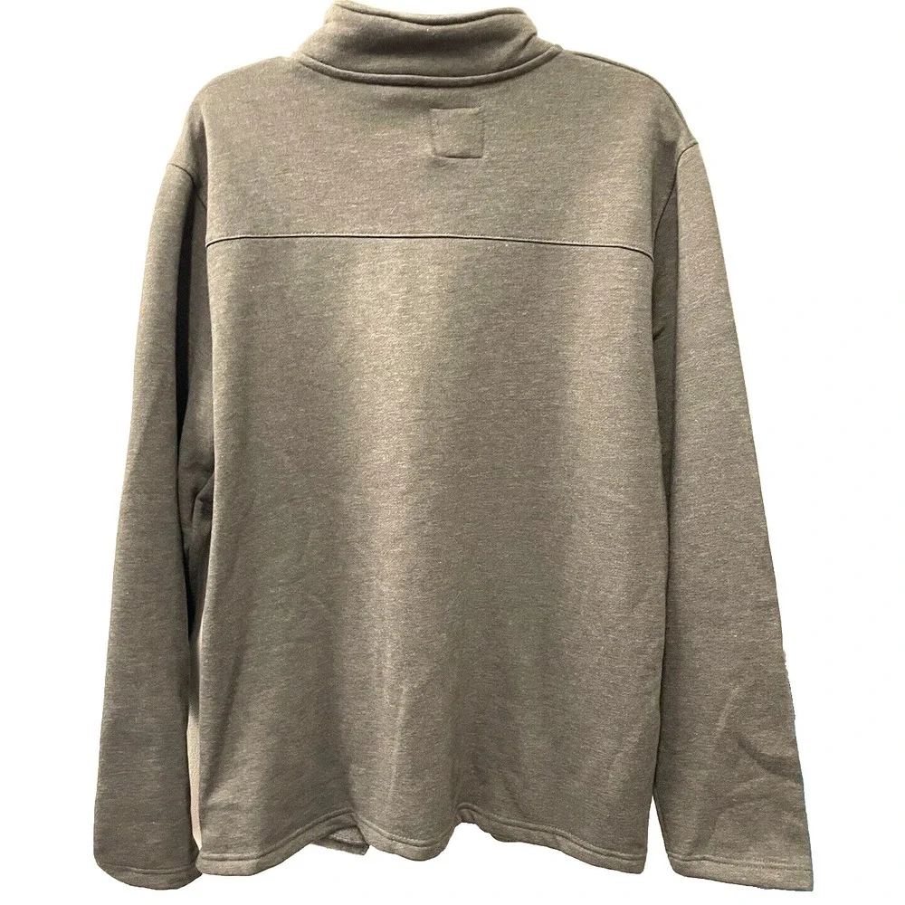 Urban Frontier Mens Size XXL Nwt 1/4 Zip Gray Long Sleeved Sweatshirt Pockets - Picture 5 of 8